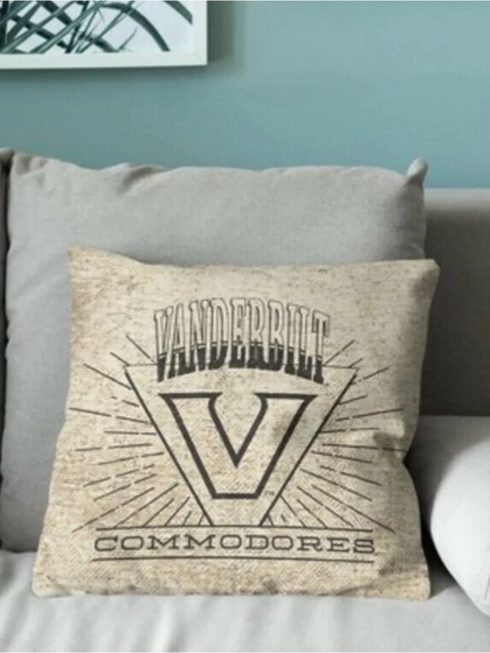 NWT! NCAA VANDERBILT COMMODORES 26 X 26 WOVEN TAPESTRY Throw Pillow